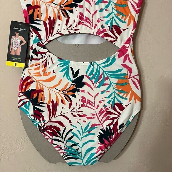 NWT Eddie Bauer One Piece Swimsuit Women’s Small Shelf Bra Adjustable Straps New - Picture 13 of 16